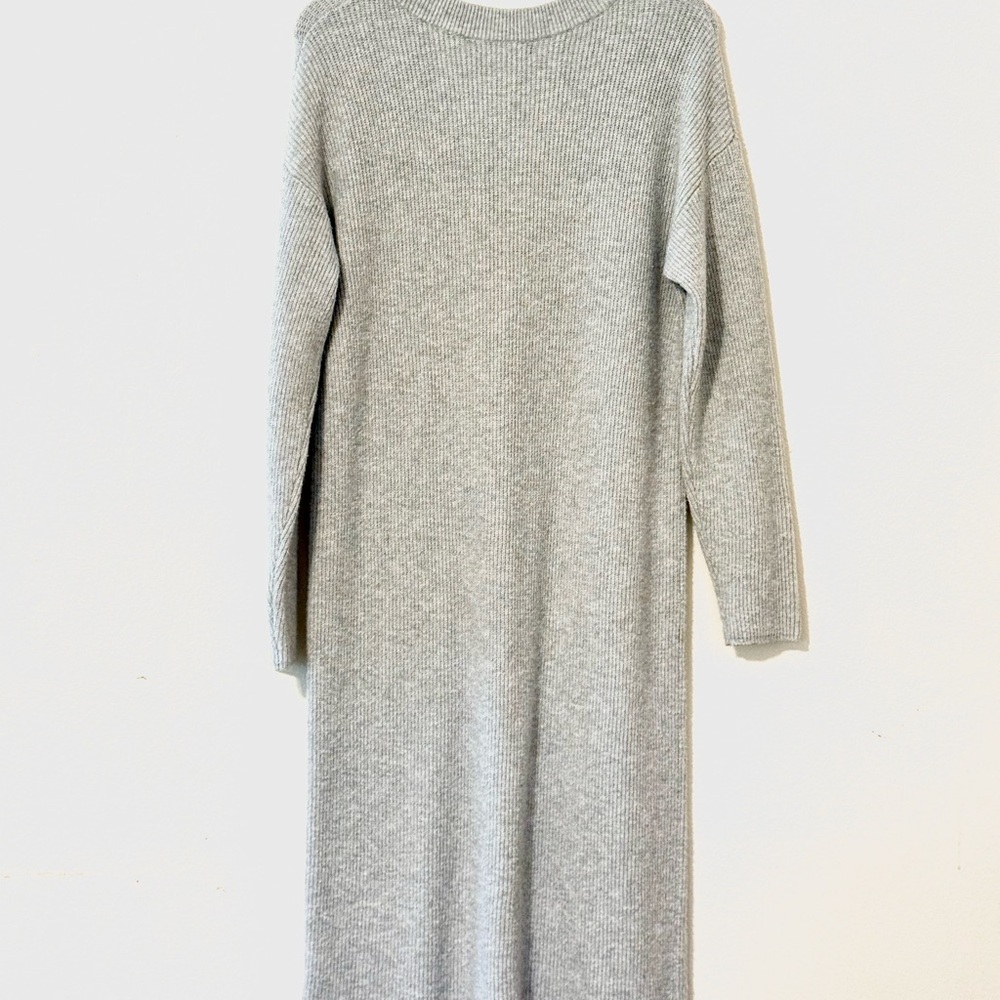 Banana Republic Gray Long Sleeve Crew Neck Sweater Dress